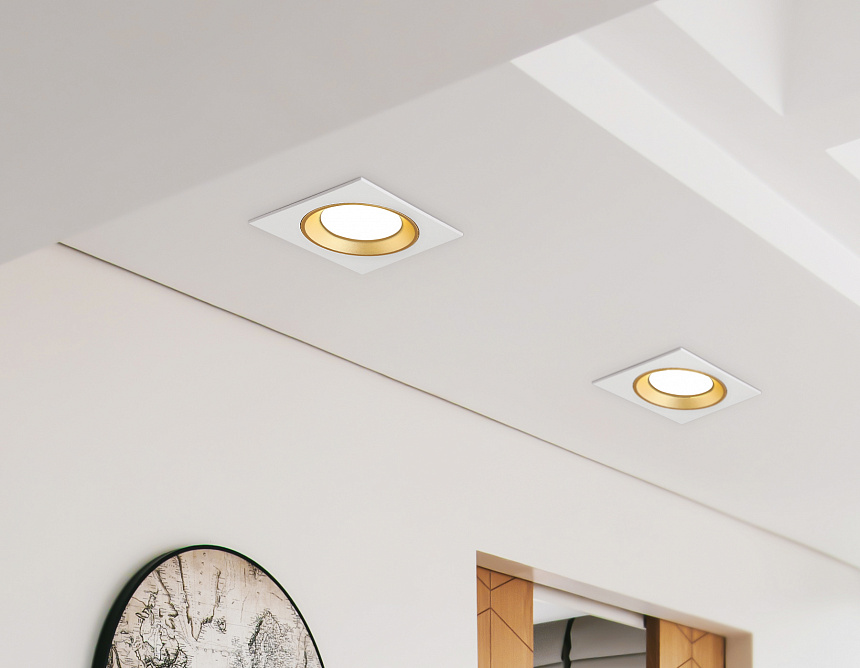 A8926 WH/GD белый/золото MR16 GU5.3 92*92*24