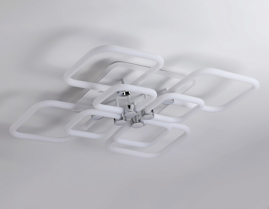 FA3866/4+4 WH белый 144W 3000K-6400K+RGB 627*627*121 (ПДУ РАДИО 2.4G)