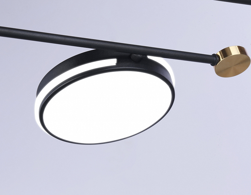 FL51645/8 BK/GD черный/золото 3000K/4200K/6400K 67W D1000*850 (Без ПДУ)