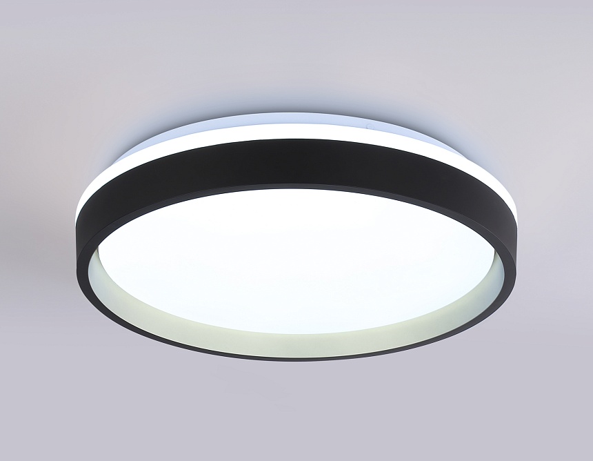 FZ604 BK/GD черный/золото IP20 46W 3000K-6500K+RGB D390*80 (ПДУ ИК)