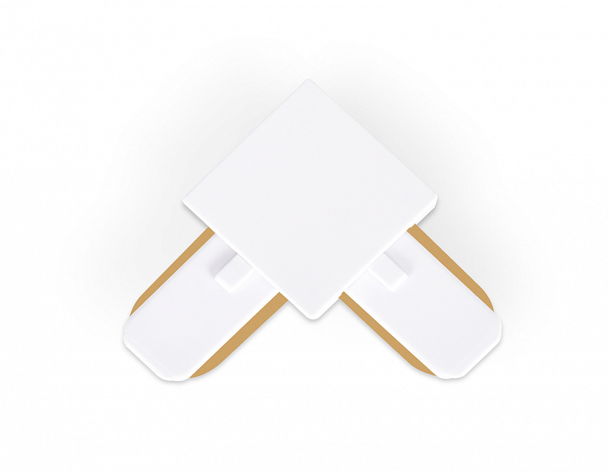 GL7070 WH белый коннектор угловой однофазный для соединения трековых шинопроводов