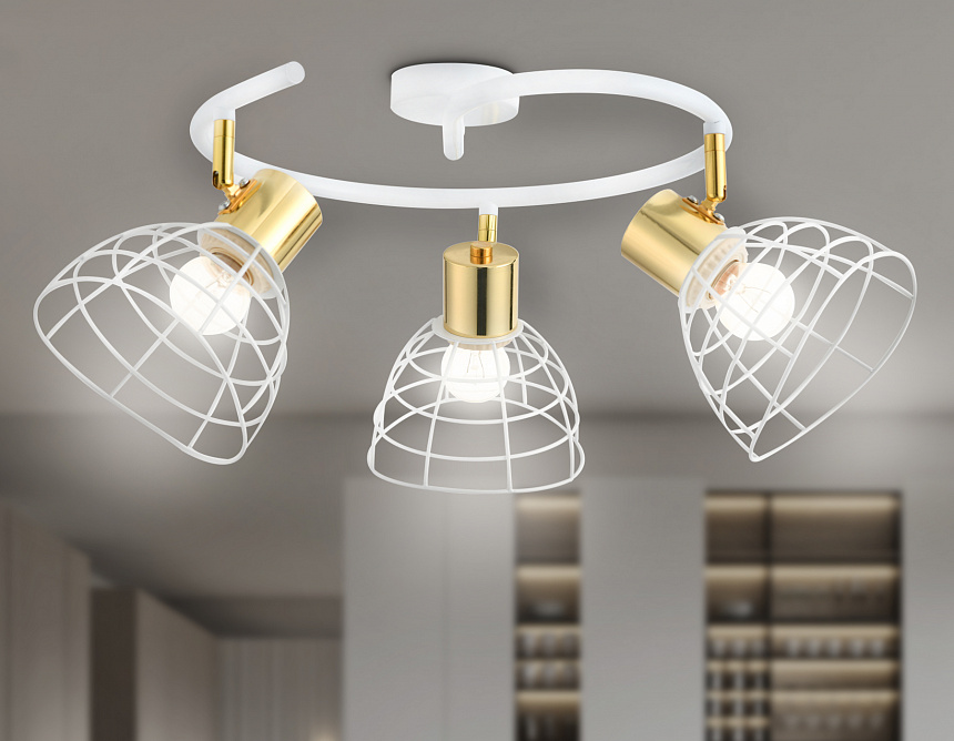 TR8605/3 WH/GD белый/золото E27*3 max 40W D325*230 TR8605/3 WH/GD белый/золото E27*3 max 40W D325*230
