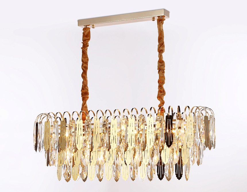 TR5260/10 SGD/CL золото/прозрачный E27*10 max 40W 800*300*270