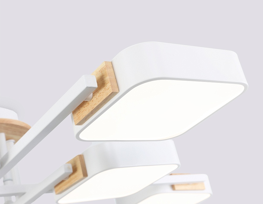 FL4888/8 WH/WD белый/дерево 144W 3000-6000K  960*960*160 (без ПДУ)