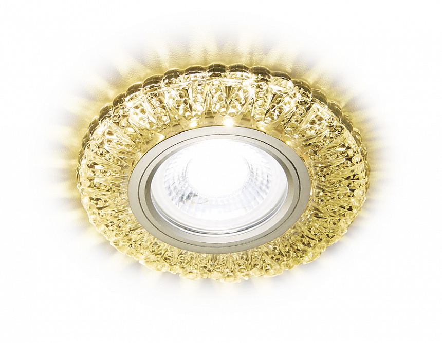 S310 CH/W хром/прозрачный хрусталь/MR16+3W(LED WARM)