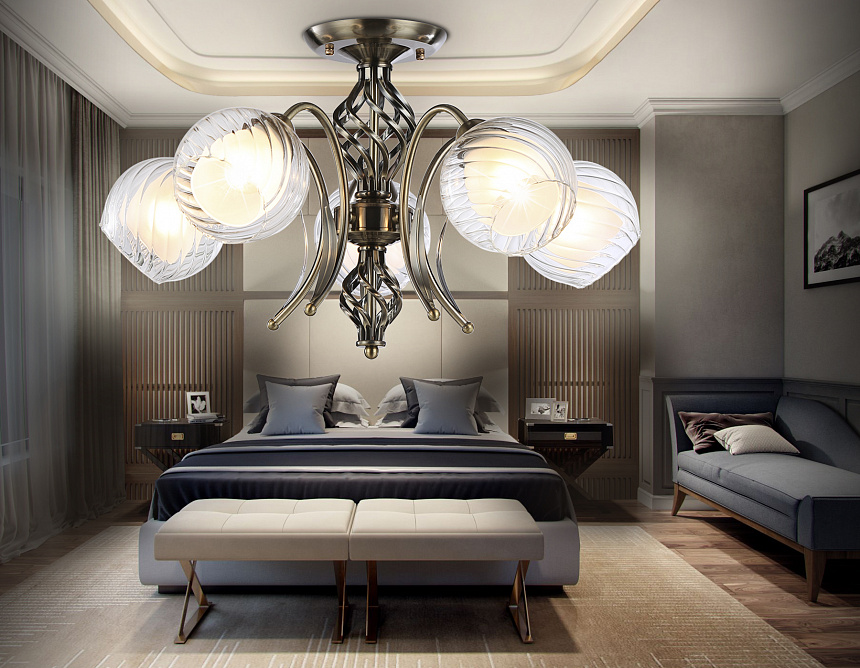 TR3070/5 SB бронза E27*5 max 40W D590*340