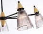 LH58116/7 BK/LW/SM черный/светлое дерево/дымчатый E14*7 max 40W D750*390