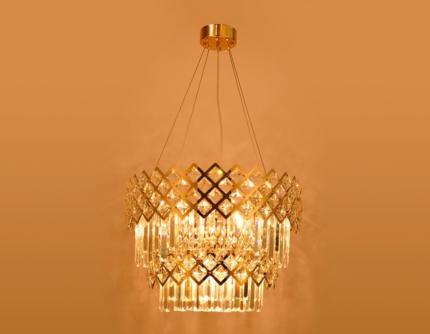 TR5275/8 GD/CL золото/прозрачный E14/8 max 40W D520*880