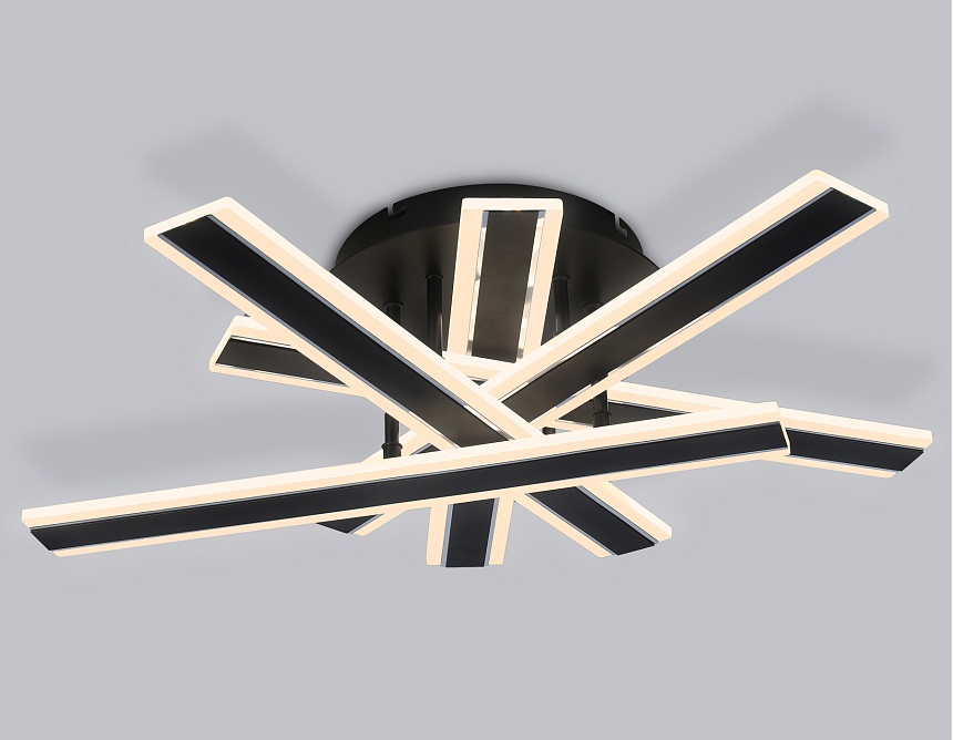 FA8906 BK/CH черный/хром 132W 3000K-6400K 620*590*150 (ПДУ РАДИО 2.4G)