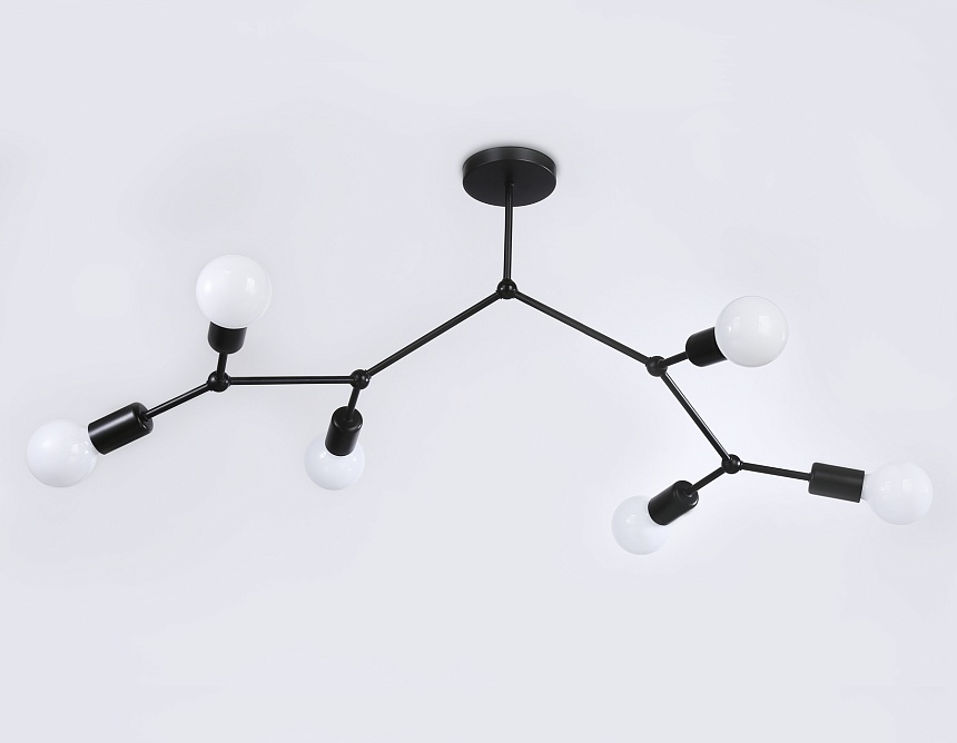 TR8036/6 BK черный E27*6 max 40W D670*590