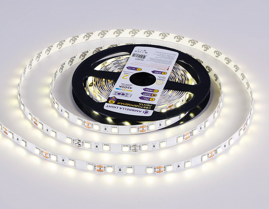GS4002 5050 60Led/ 14.4W m/ 24V IP20 4500K/ 5000*10*1.87mm (2 конт.) GS4002 5050 60Led/ 14.4W m/ 24V IP20 4500K/ 5000*10*1.87mm (2 конт.)