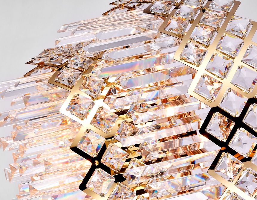 TR5275/8 GD/CL золото/прозрачный E14/8 max 40W D520*880