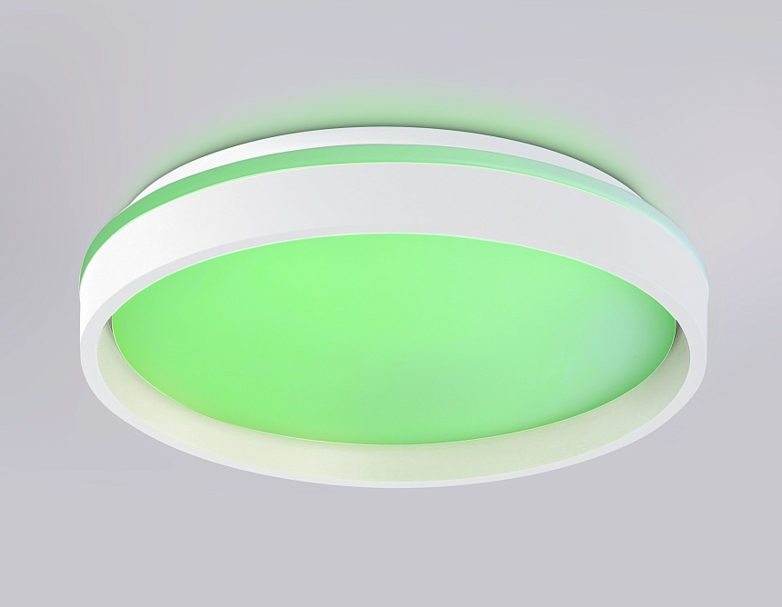 FZ601 WH/GD белый/золото IP20 46W 3000K-6500K+RGB D390*80 (ПДУ ИК)