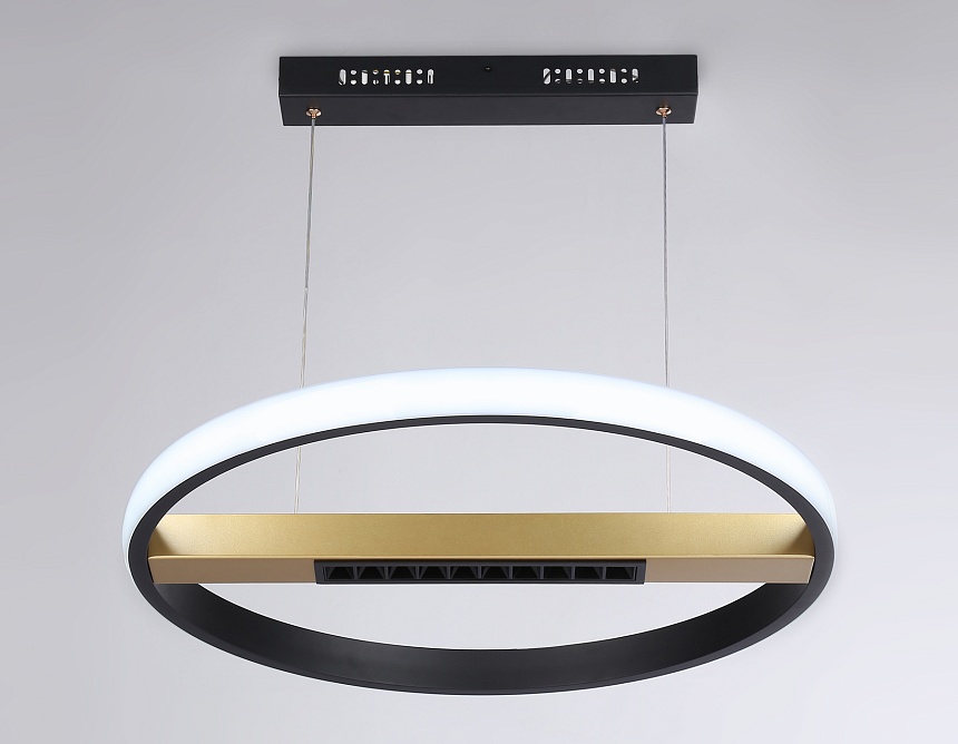 FL51489 BK/GD черный/золото 62W 3000K-6400K D600*1000 (ПДУ ИК)