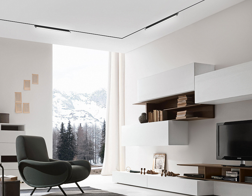 GL2355 BK черный IP20 20W 3CCT 3000/4200/6400K 48V 400*10*73