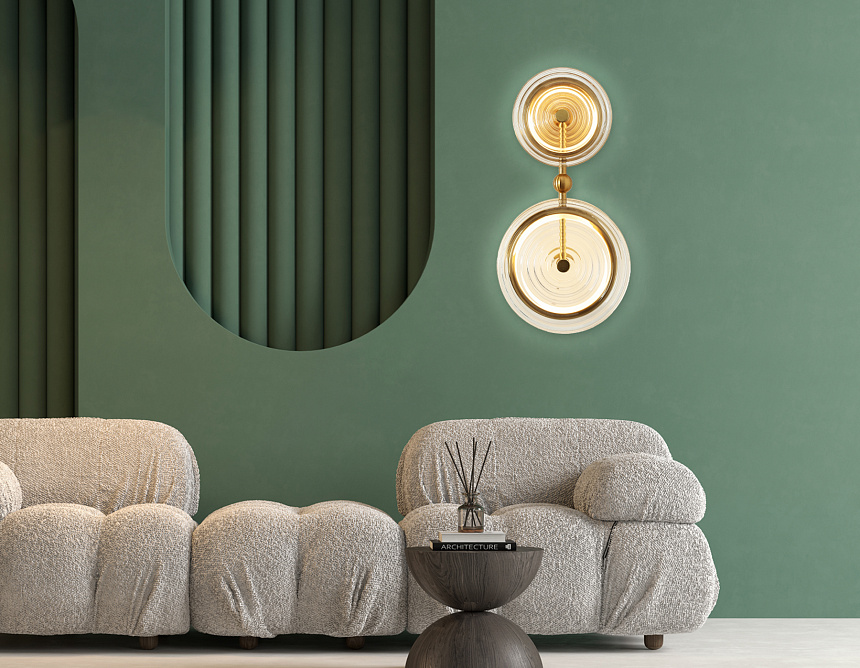 LH31118/2 BS/CL латунь/прозрачный 15W 3000K 200*90*390