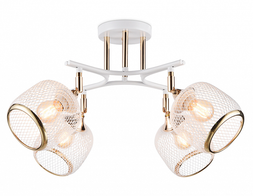 TR80175/4 WH/FGD белый/золото E27/4 max 40W D640*260