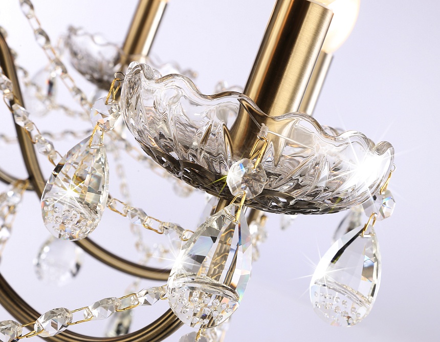 TR4950/8 SB/CL бронза/прозрачный E14/8 max 40W D620*585