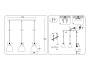 TR8466/3 WH/FGD белый/золото E27/3 max 60W 550*135*1000