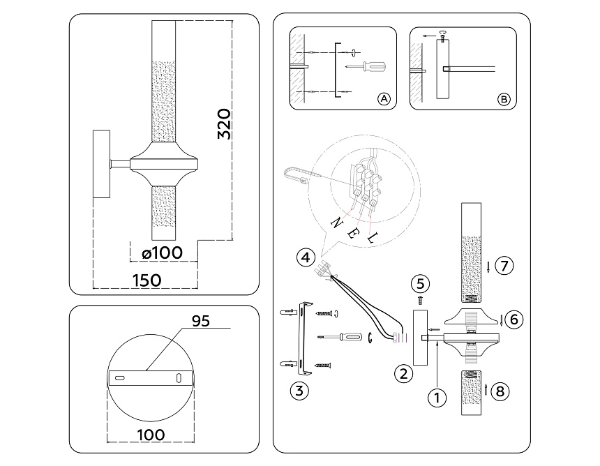 LH55355/2 BK/CGD/CL черный/золото/прозрачный G9/2 max 30W 150*100*320 LH55355/2 BK/CGD/CL черный/золото/прозрачный G9/2 max 30W 150*100*320