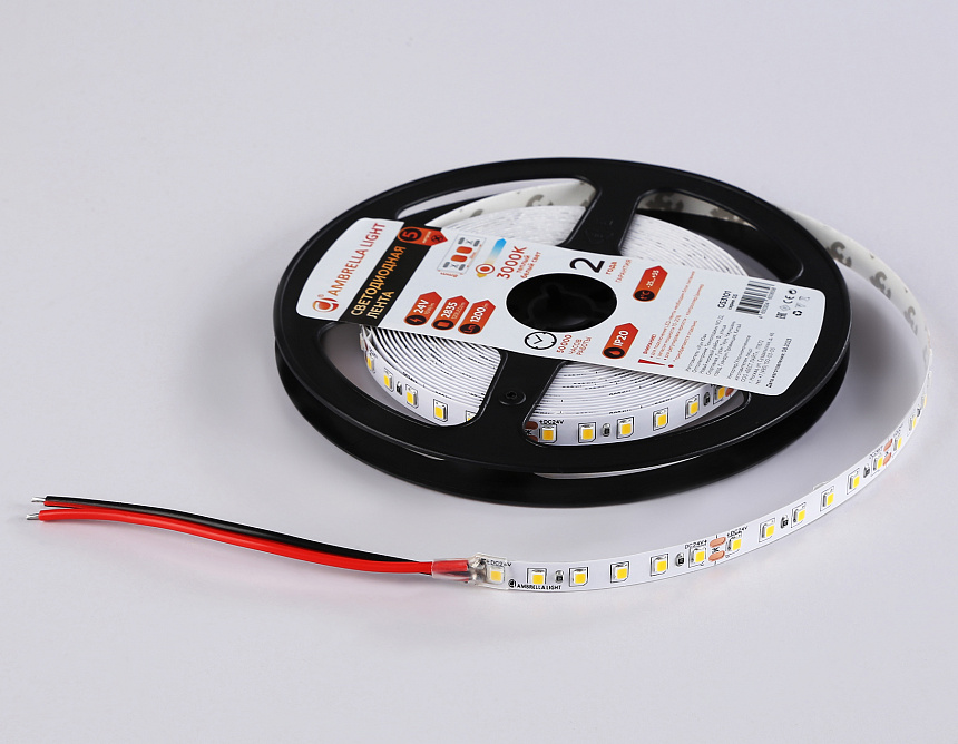 GS3101 2835 120Led/ 10W m/ 24V IP20 3000K/ 5000*8*1.2mm (2 конт.) GS3101 2835 120Led/ 10W m/ 24V IP20 3000K/ 5000*8*1.2mm (2 конт.)