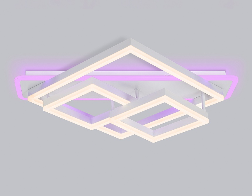 FA8531 WH белый 132W 3000K-6400K+RGB 630*570*160 (ПДУ РАДИО 2.4G)