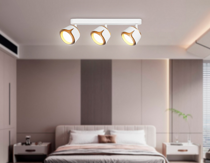 TN71235/3 WH/GD белый/золото GX53/3 380*100*147