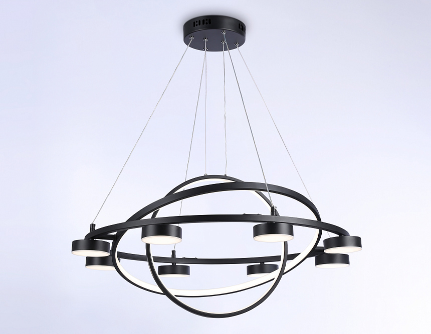 FL51779/3+8 BK черный 3000K/4200K/6400K 112W D800/580/400*1200 (ПДУ ИК)