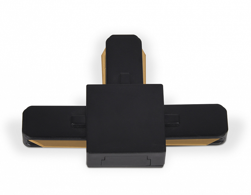 GL7078 BK черный коннектор Т-образный однофазный для соединения трековых шинопроводов