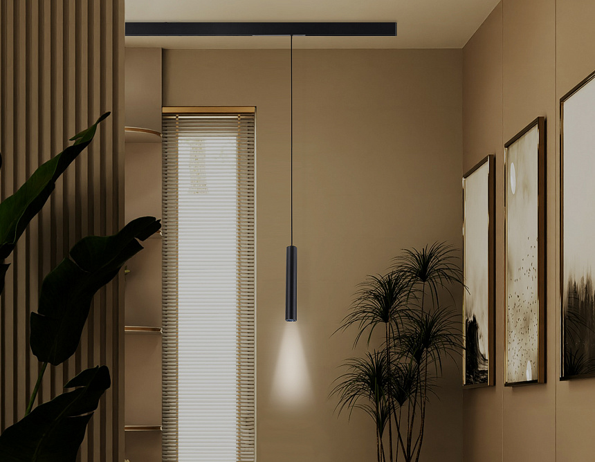 GL1432 BK черный IP20 10W 3000K-6400K 220V 24° D35*240 H1500 (Без ПДУ)