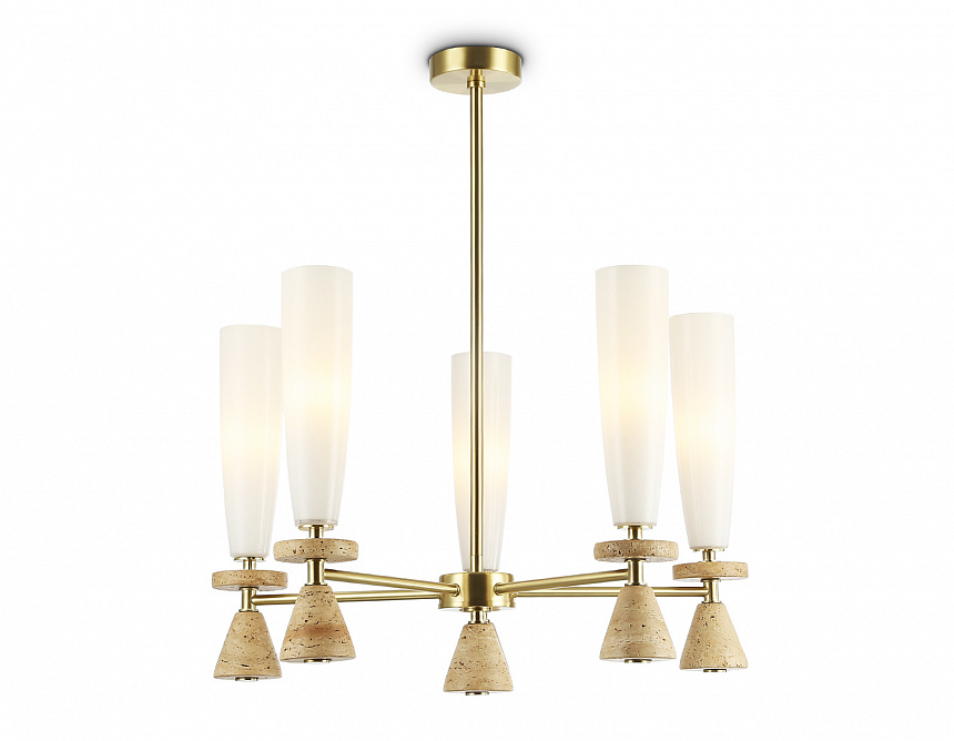 LH75371/5 GD/WH золото/белый G9*5 max 28W D600*675