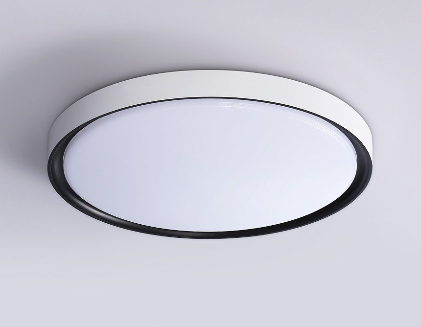 FZ1247 WH/BK белый/черный IP54 20W 5000K D300*60 (Без ПДУ)