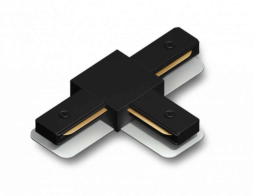 GL7168 BK черный коннектор Т-образный для однофазного шинопровода Standard 220V 105*70*20