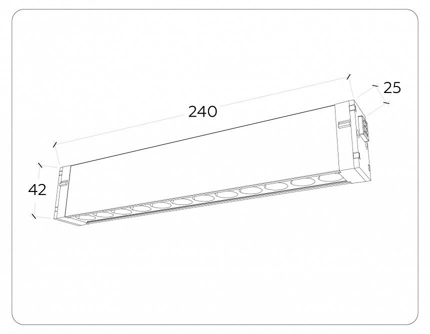 GL1302 BK черный IP20 12W 3000K-6400K 220V 24° 232*25*42 (Без ПДУ)