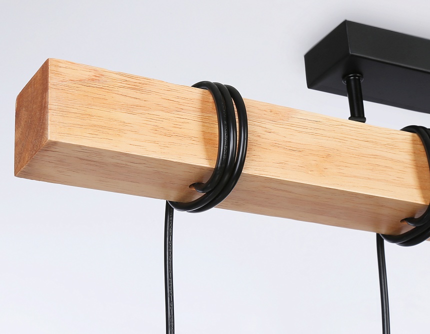 TR8183/5 BK/LW черный/светлое дерево E27*5 max 40W 800*50*420