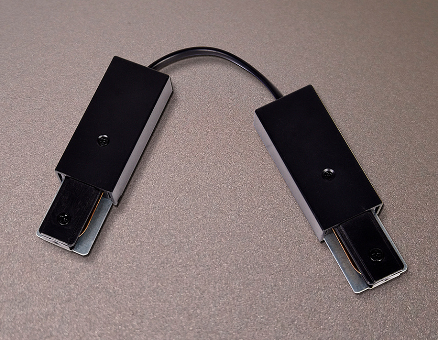 GL7088 BK черный коннектор гибкий однофазный для соединения трековых шинопроводов