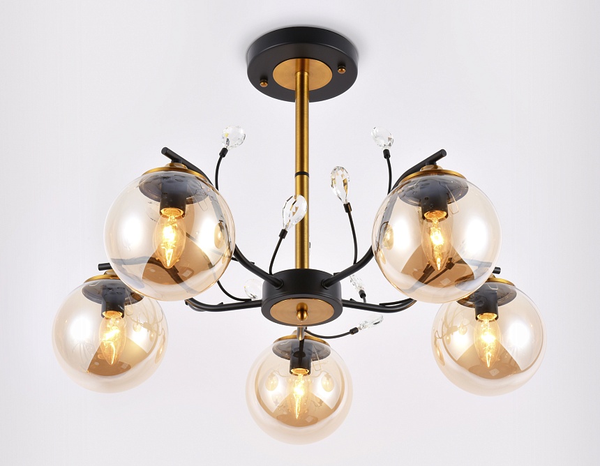 TR9072/5 BK/TI черный/янтарь E14 max 40W D620*420