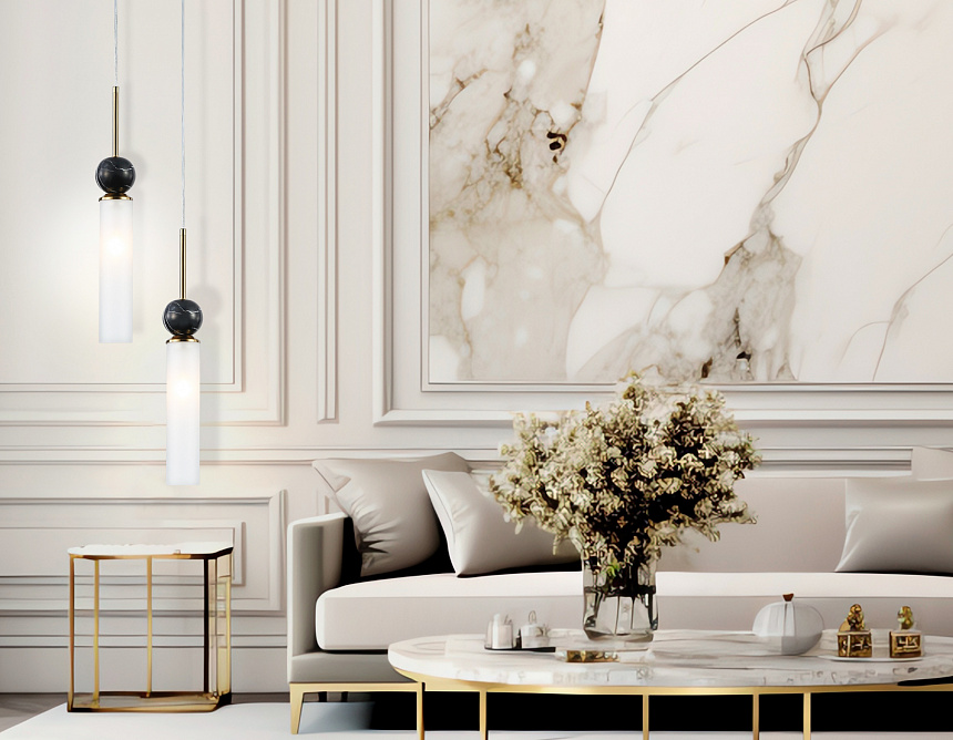 LH53261 BS/WH латунь/белый E14 max 40W D70*1700