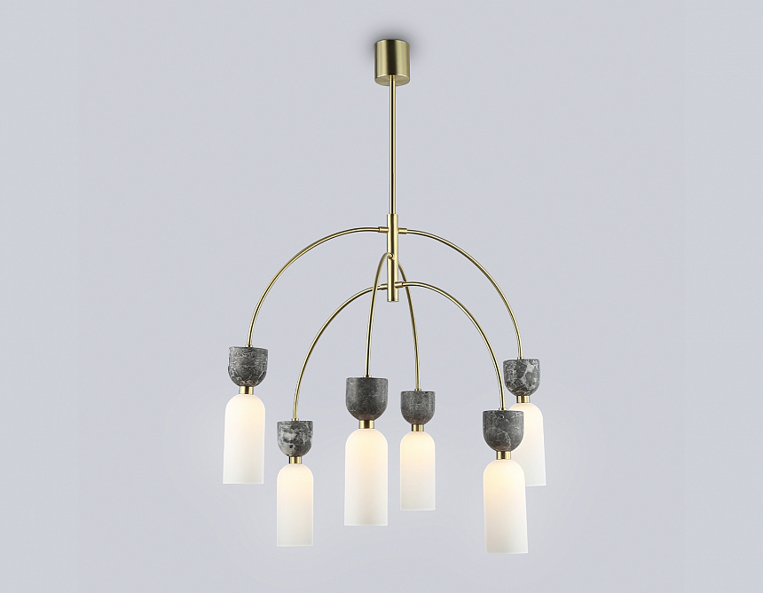 LH53333/6 GD/WH золото/белый G9*6 max 25W D680*1290