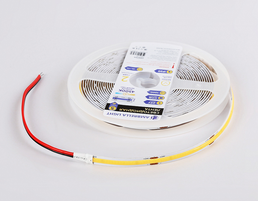 GS4702 COB 480Led /12W m/ 24V IP20 4500K/ 5000*8*1.54mm (2 конт.) GS4702 COB 480Led /12W m/ 24V IP20 4500K/ 5000*8*1.54mm (2 конт.)