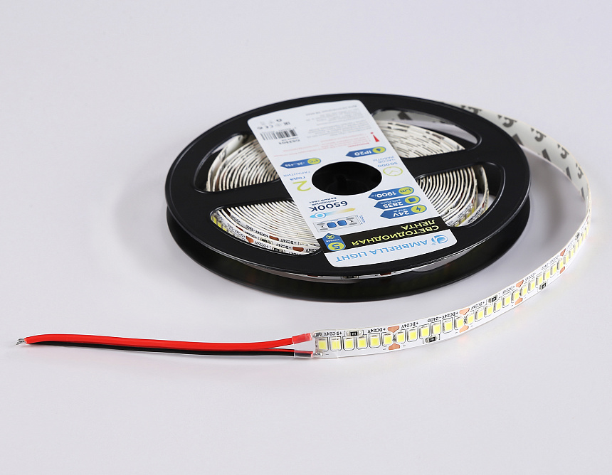 GS3303 2835 240Led/ 18W m/ 24V IP20 6500K/ 5000*10*1.2mm (2 конт.) GS3303 2835 240Led/ 18W m/ 24V IP20 6500K/ 5000*10*1.2mm (2 конт.)