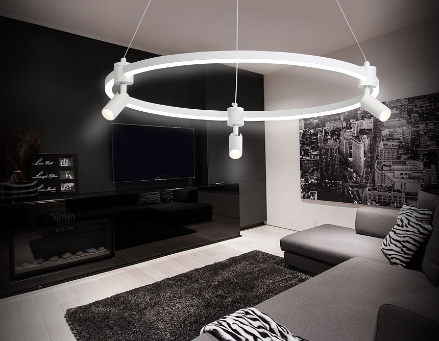 FL5292/1+3 WH белый 54W 3000K/4200K/6400K+4200K D600*1200 (ПДУ ИК)