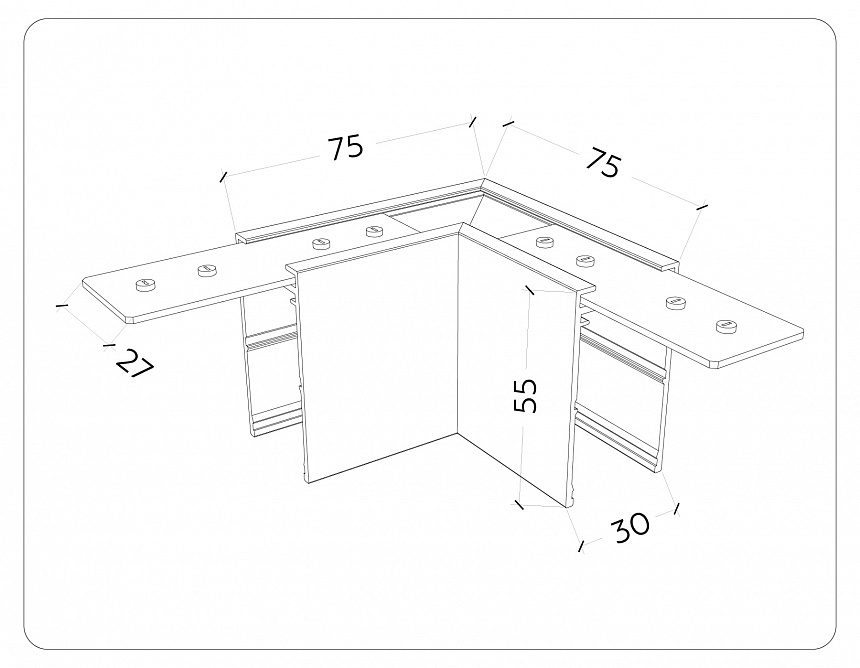 GL1032 BK черный коннектор угловой для накладного шинопровода Magnetic 220V 80*80*52