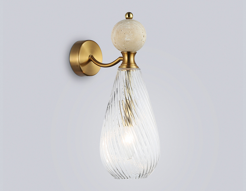 LH53288 BS/CL латунь/прозрачный E14 max 40W 200*125*345