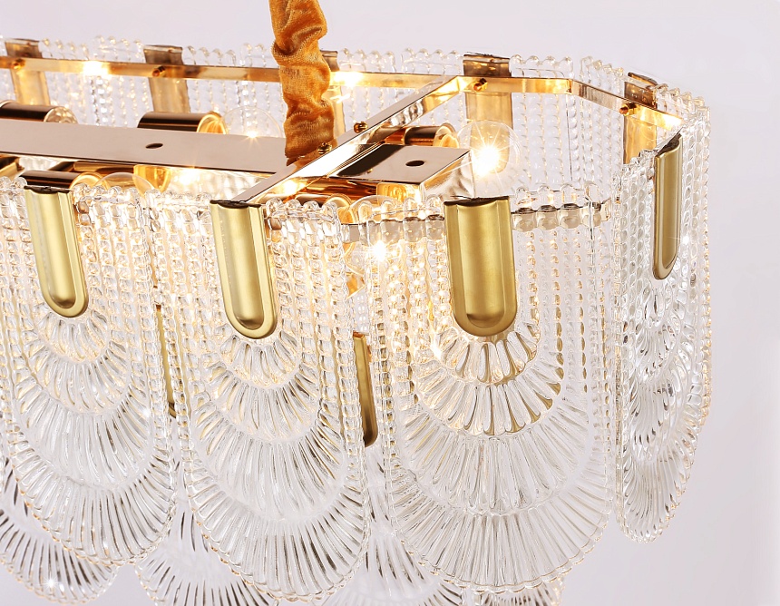 TR5389/12 GD/FR золото/белый матовый E27*12 max 40W 850*300*320