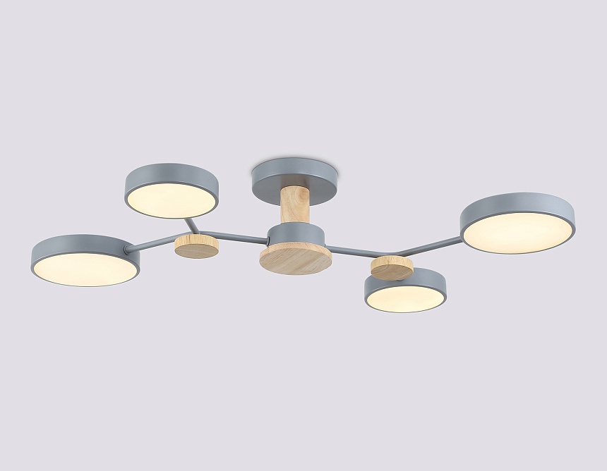 FL4859/4 GR/WD серый/дерево 60W 3000-6000K 700*400*120 (без ПДУ)