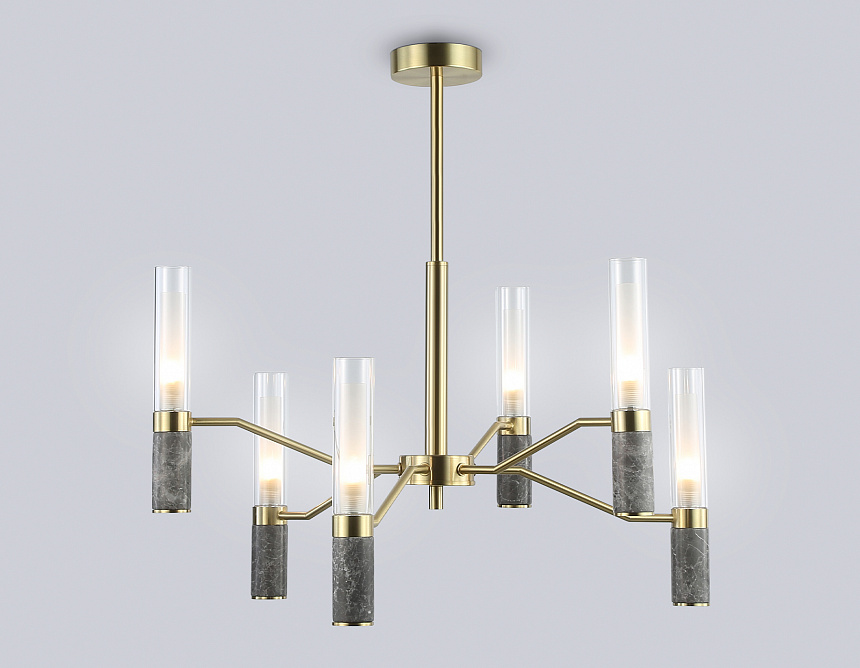 LH53353/6 GD/CL/WH золото/прозрачный/белый G9*6 max 40W D600*890