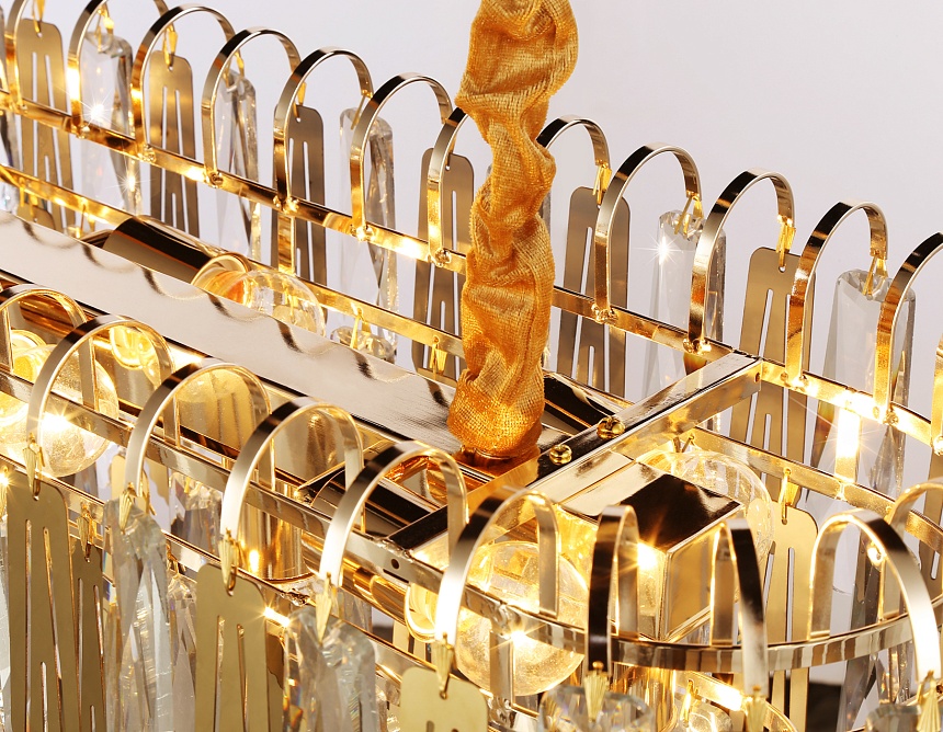 TR5260/10 SGD/CL золото/прозрачный E27*10 max 40W 800*300*270