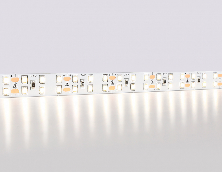 GS3602 2835 204Led/ 20W m/ 24V IP20 4500K/ 5000*14*1.2mm (2 конт.)