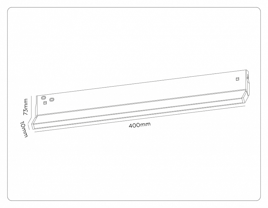 GL2355 BK черный IP20 20W 3CCT 3000/4200/6400K 48V 400*10*73